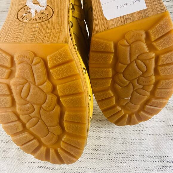 Kork-Ease Yellow Tilly Braided Studded Clog Mule Size 7 Cottage Minimalist NWOB - Picture 10 of 12
